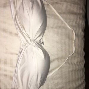 White halter bikini top